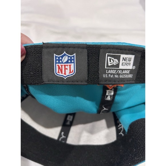 New Era 39Thirty Miami Dolphins NFL Hat‎ Cap Lg/XL Aqua Orange Stripe Soft - Picture 5 of 6